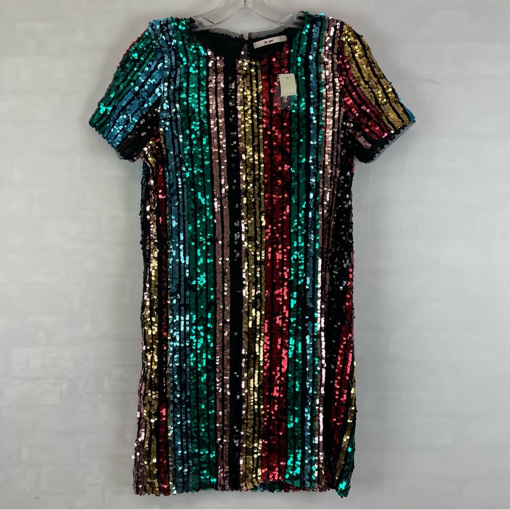 Francesca’s Mi Ami Multi Color‎ Sequin Party Dress Size Small NEW